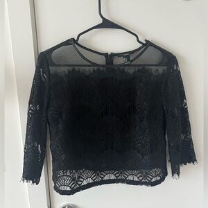 Lace Black Top